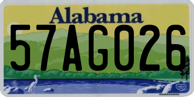AL license plate 57AG026