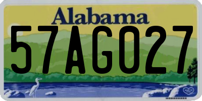 AL license plate 57AG027