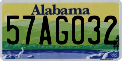AL license plate 57AG032
