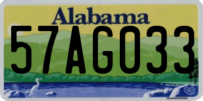 AL license plate 57AG033