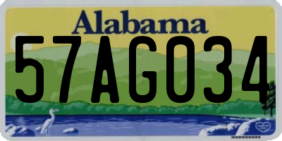 AL license plate 57AG034