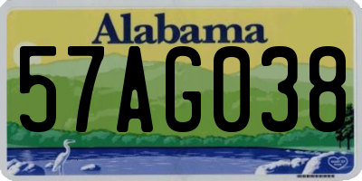 AL license plate 57AG038