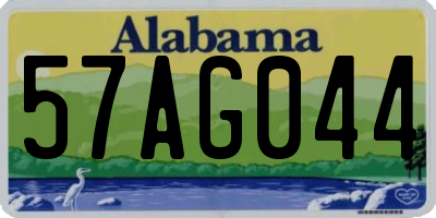 AL license plate 57AG044