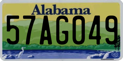 AL license plate 57AG049