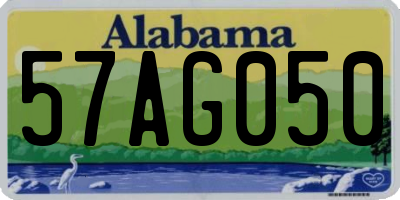 AL license plate 57AG050