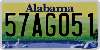 AL license plate 57AG051