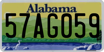 AL license plate 57AG059