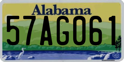 AL license plate 57AG061