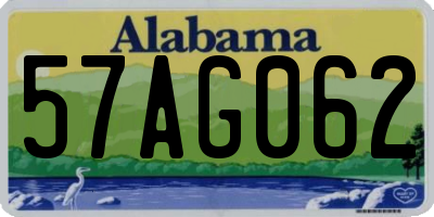 AL license plate 57AG062
