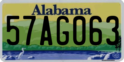 AL license plate 57AG063