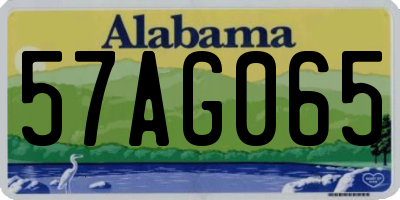 AL license plate 57AG065