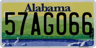 AL license plate 57AG066