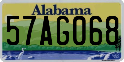 AL license plate 57AG068