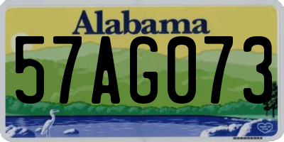 AL license plate 57AG073