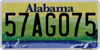 AL license plate 57AG075
