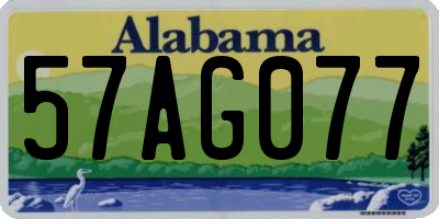 AL license plate 57AG077