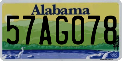 AL license plate 57AG078