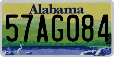 AL license plate 57AG084