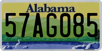 AL license plate 57AG085