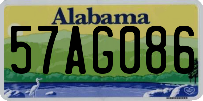 AL license plate 57AG086