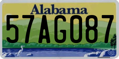 AL license plate 57AG087