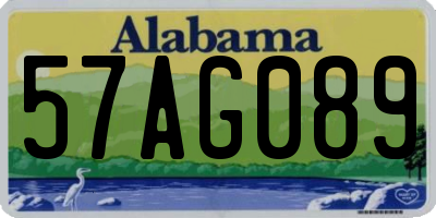 AL license plate 57AG089