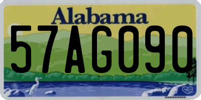 AL license plate 57AG090