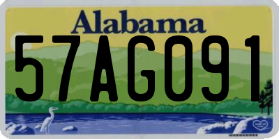 AL license plate 57AG091