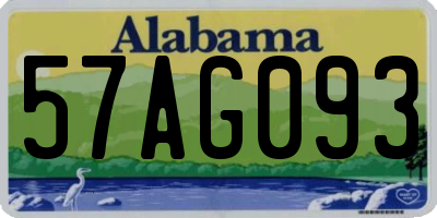 AL license plate 57AG093