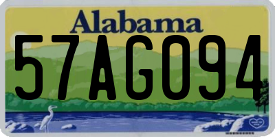 AL license plate 57AG094
