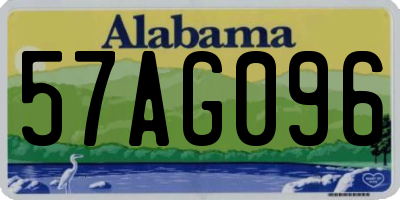 AL license plate 57AG096