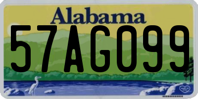 AL license plate 57AG099