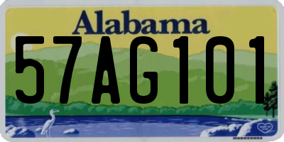 AL license plate 57AG101