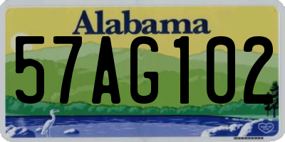 AL license plate 57AG102
