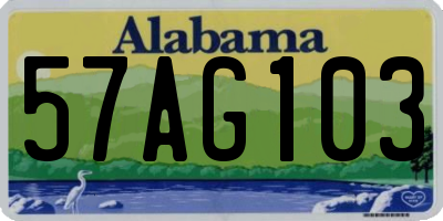 AL license plate 57AG103