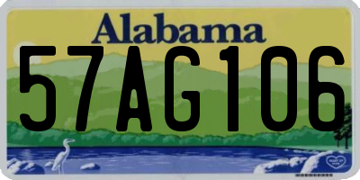 AL license plate 57AG106