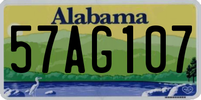 AL license plate 57AG107
