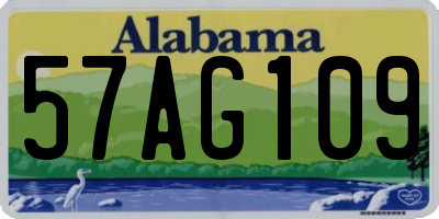 AL license plate 57AG109