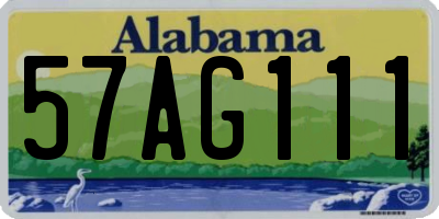 AL license plate 57AG111