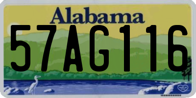 AL license plate 57AG116
