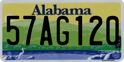 AL license plate 57AG120