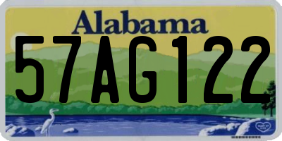 AL license plate 57AG122