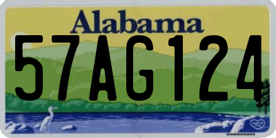 AL license plate 57AG124