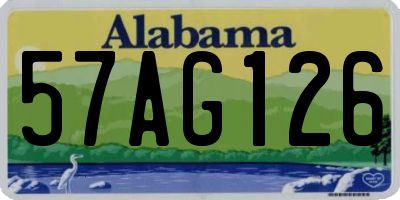 AL license plate 57AG126