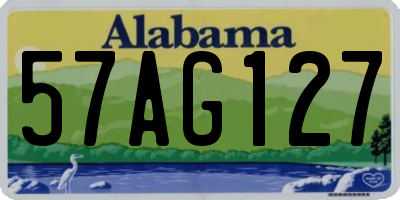 AL license plate 57AG127