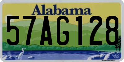 AL license plate 57AG128