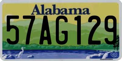 AL license plate 57AG129