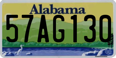AL license plate 57AG130