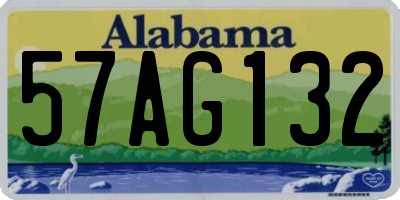 AL license plate 57AG132