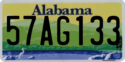 AL license plate 57AG133